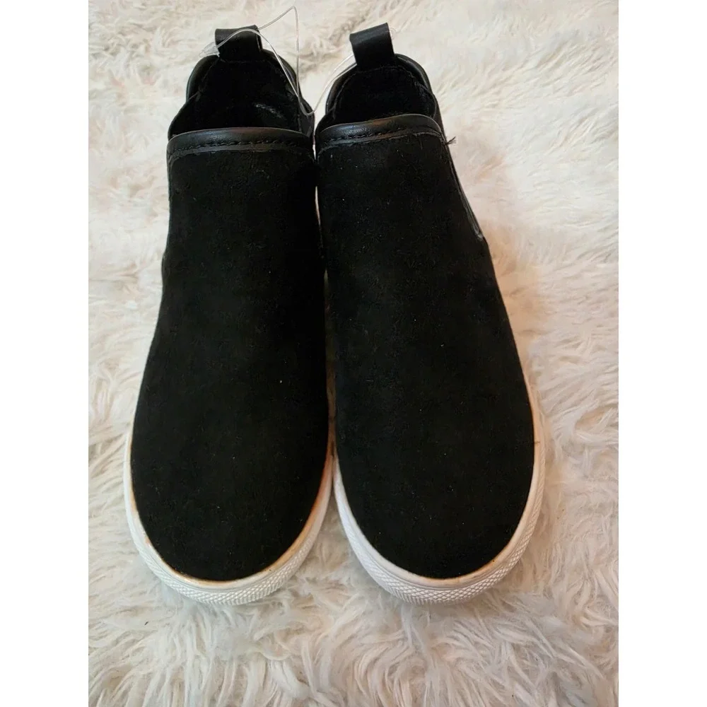 NWT Good Days Only Kids Chelsea Sneaker Boots - Black Suede & Glitter - Size 10